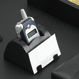 Black Leather Cell Phone Business Card Holder