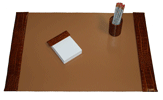 Croco Leather Desk Blotter Deskset