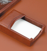 Tan Leather Memo Holder